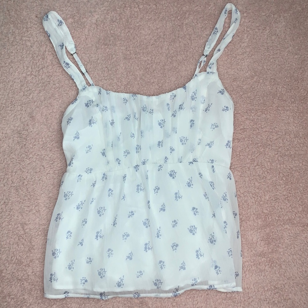 Abercrombie floral babydoll tank top